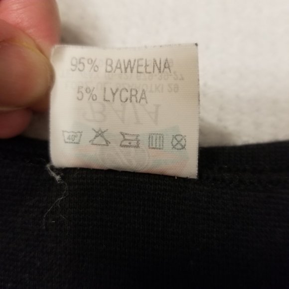 Vintage Baby Tee T-Shirt Flower Design Black Basic Stretchy - Picture 6 of 8